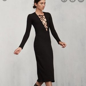 Reformation Black Edison Dress